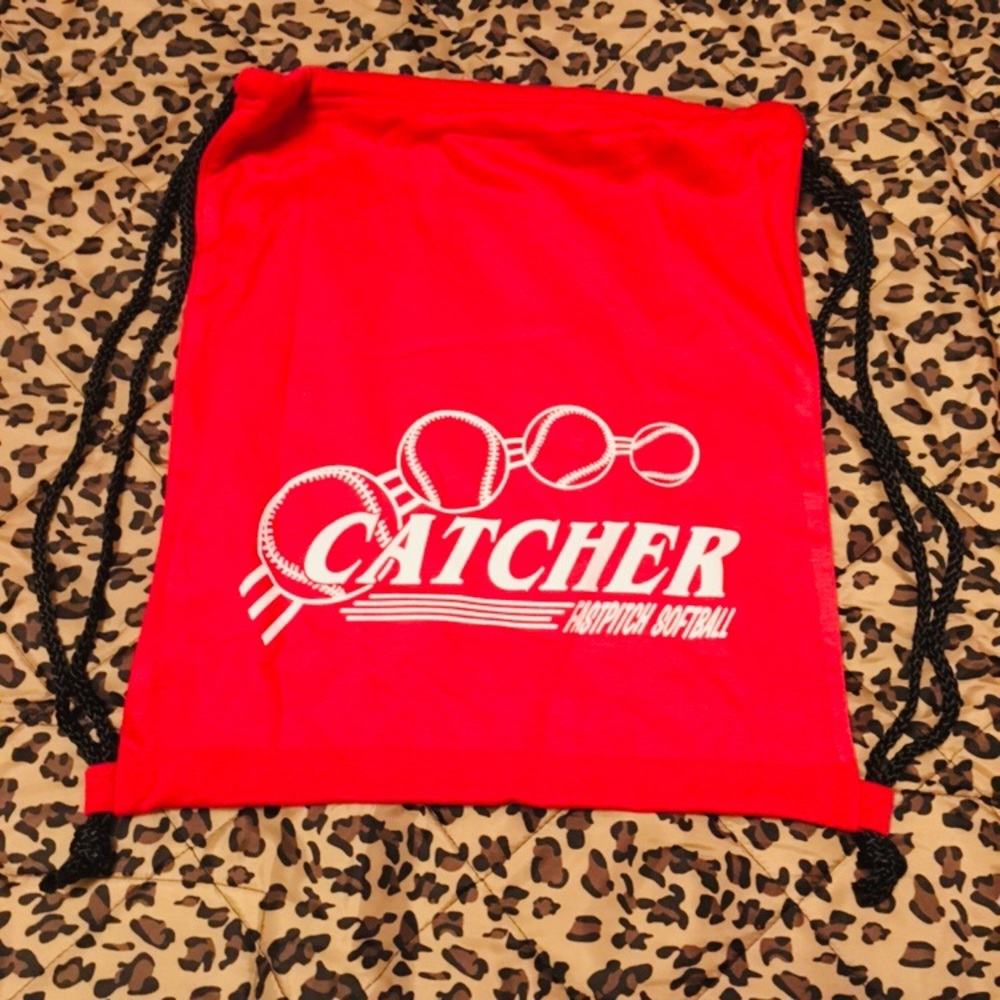 NWOT Red Catcher drawstring lightweight backpack